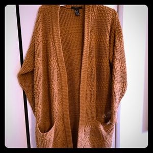 Burnt orange longline cardigan